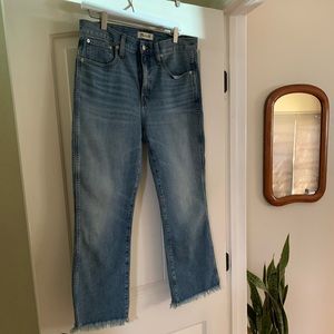 Madewell Cali Denim Boot jeans deconstructed hem